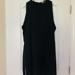 Vince classic sleeveless black dress with belt
